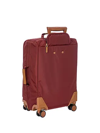 BRICS | Trolley X Travel 55cm Beige | dunkelrot